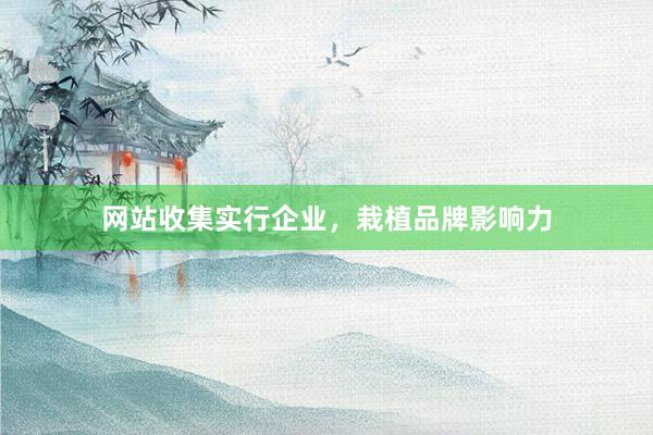 网站收集实行企业，栽植品牌影响力